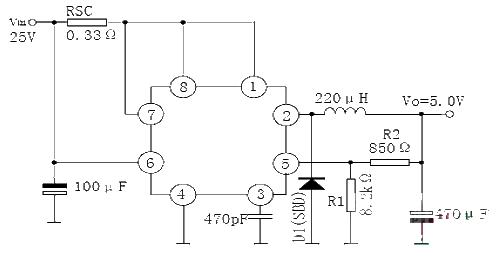 MC34063 step-down circuit