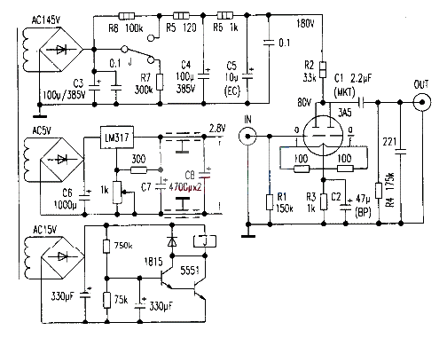 Installing a tube preamplifier in the power amplifier