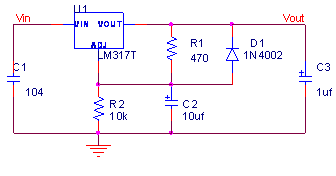 Power supply circuit that can reduce LM317 ripple