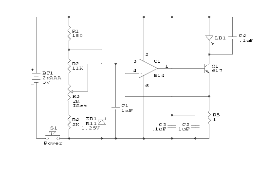 Laser constant current drive circuit