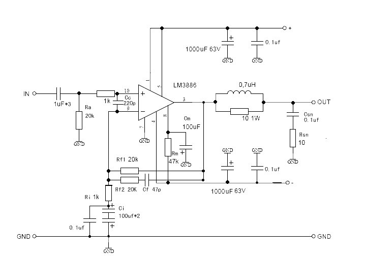 LM3886 Power Amplifier