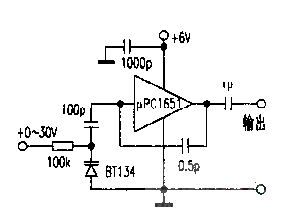 Ultra-high frequency voltage-controlled oscillator constructed with UPC1651