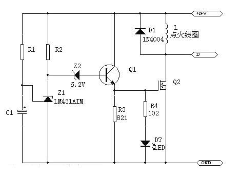 Delay switch made with LM431