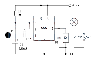 NE555 touch timer switch