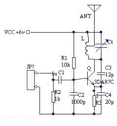 Using special triode to make FM transmitting circuit