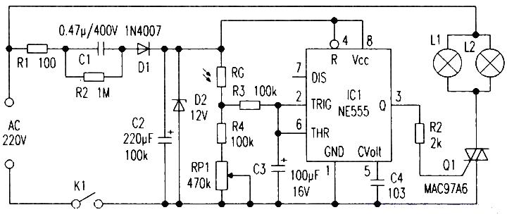 Lantern light control automatic switch