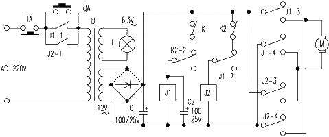 Electric curtain circuit