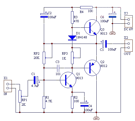 OTL discrete component amplifier