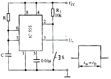 Monostable trigger timing circuit