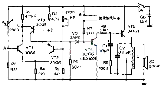 Moisture and temperature drop alarm circuit