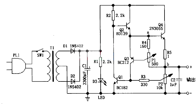 0.7～24V continuously adjustable current limiting power supply