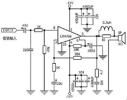 LM4766双40W+40W功率放大器