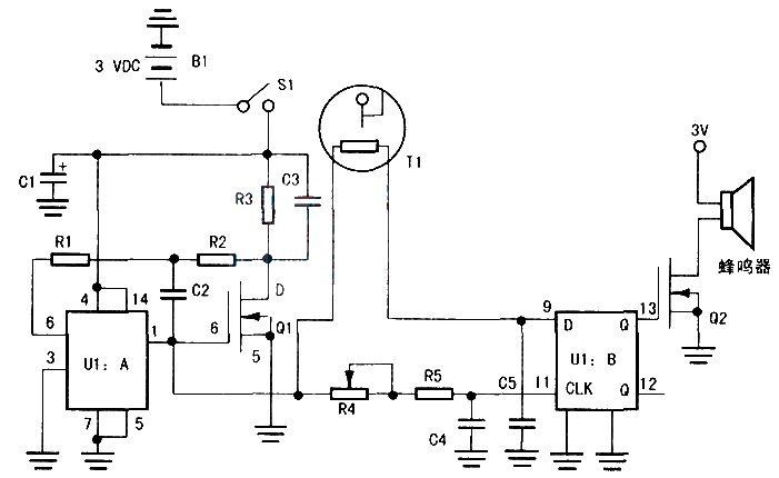 Practical overheat alarm circuit