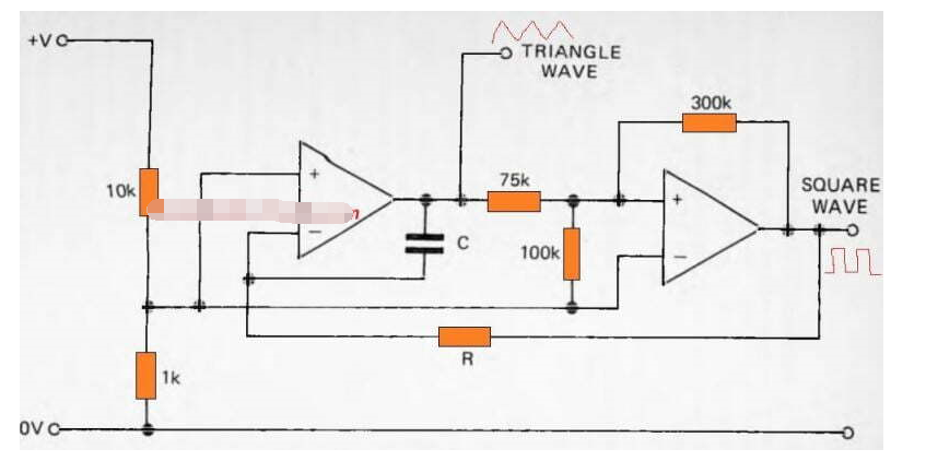 使用LF353构建的函数发生器电路