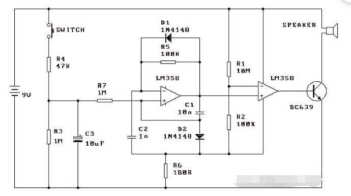 A low-cost electronic alarm circuit diagram