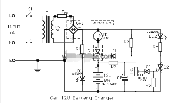 Car battery charging circuit diagram