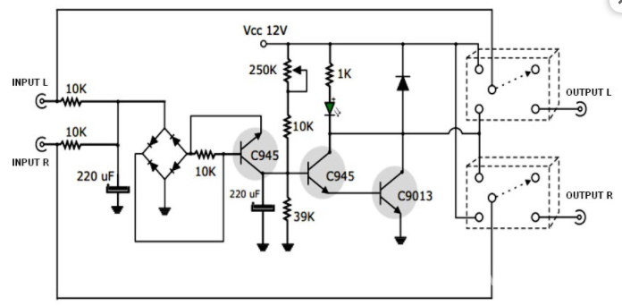 A simple active speaker protection circuit to share