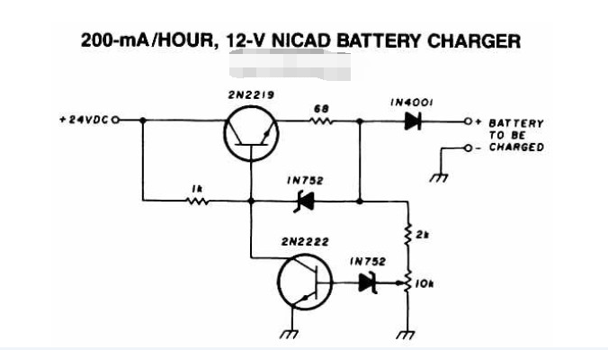 12V NiCAD Battery Charger Circuit Schematic