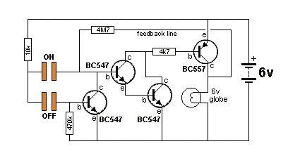 6V Touch Switch Circuit Diagram