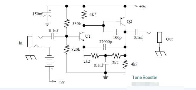 Tone boost circuit principle explanation