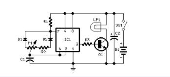 3V lamp brightness controller circuit diagram for controlling bulb brightness