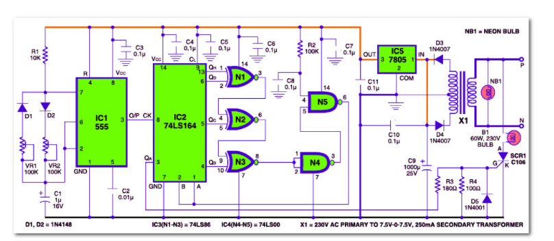 Simple and easy to use electronic candle circuit diagram