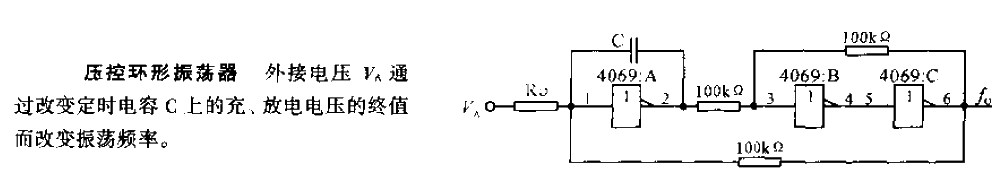 Voltage controlled ring oscillator circuit diagram