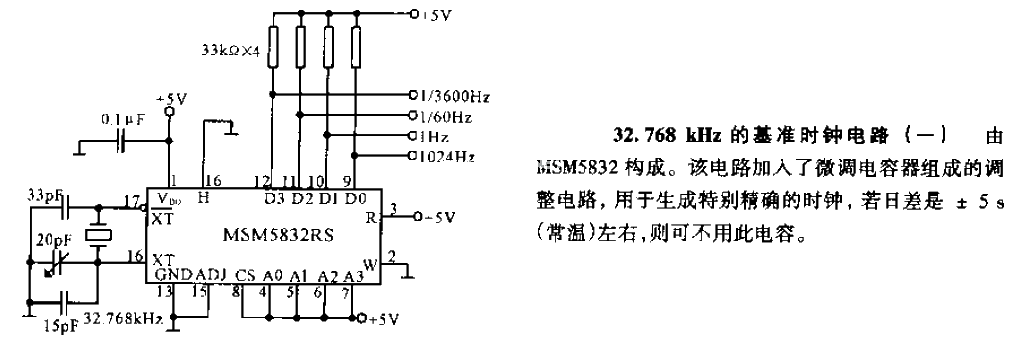 32.768KHZ reference clock circuit diagram 1