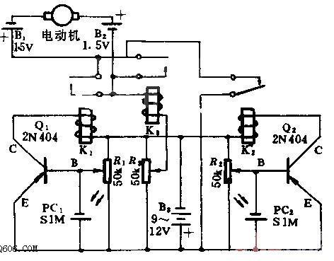 Flashlight control model motor circuit diagram