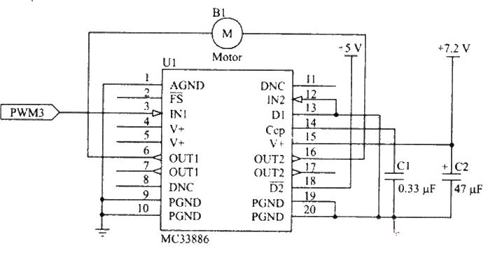 MC33886 motor drive circuit