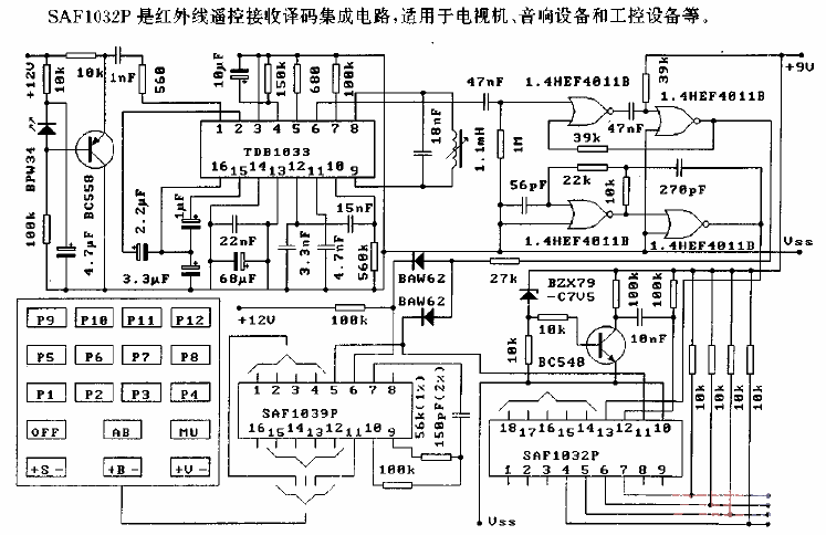 SAF1039P (TV,<strong><strong>Audio</strong></strong>equipment and<strong>Industrial Control</strong>Equipment)<strong>Infrared Remote Control</strong>Receiver<strong><strong>Decoding circuit</strong></strong>.gif