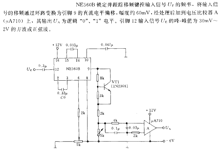 Using NE560B frequency shift keying<strong><strong>signal demodulator</strong></strong><strong><strong>circuit</strong></strong>.gif