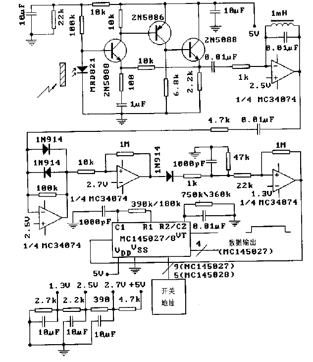 MC145027 (Universal)<strong><strong>Infrared</strong></strong>,<strong><strong>Ultrasonic</strong></strong>or<strong>RF</strong><strong>Remote Control Receiver< /strong><strong><strong>Decoding circuit</strong></strong>-02.gif