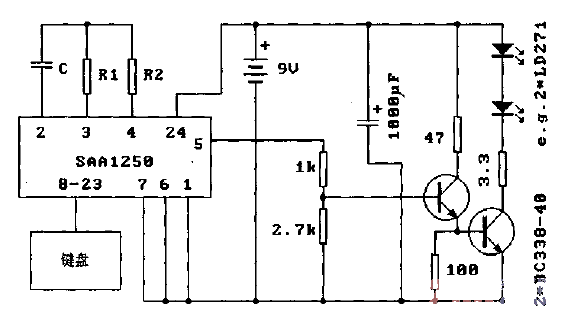 SAA1250 (TV)<strong><strong>Infrared remote control</strong></strong><strong><strong>Transmitter circuit</strong></strong>-02.gif