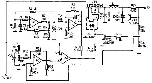 Four<strong><strong>Op Amp</strong></strong>Composition<strong><strong>Switching Power Supply</strong></strong>Actual<strong><strong>Circuit Diagram</strong></strong> .jpg