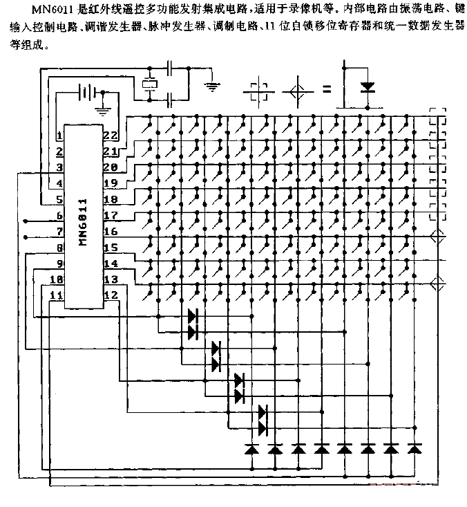 MN6011 (<strong><strong>Video Recorder</strong></strong>)<strong><strong>Infrared Remote Control</strong></strong><strong><strong>Transmitting Circuit</strong></strong> .gif