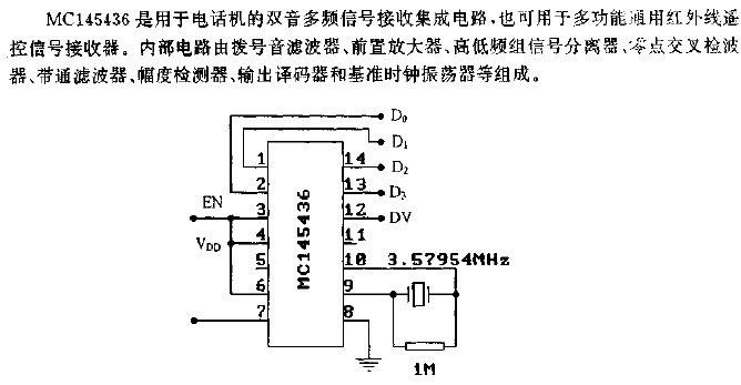 <strong>MC145436</strong>(Universal)<strong><strong>Infrared Remote Control</strong></strong><strong><strong>Receiver Circuit</strong></strong>(Dual Tone Multi-frequency Signal< strong><strong>Receiver circuit</strong></strong>).gif