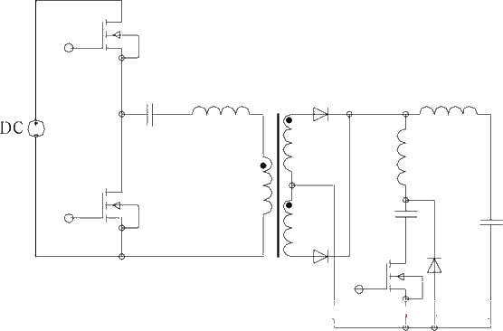 Symmetrical PWM control ZCS half-bridge converter schematic diagram