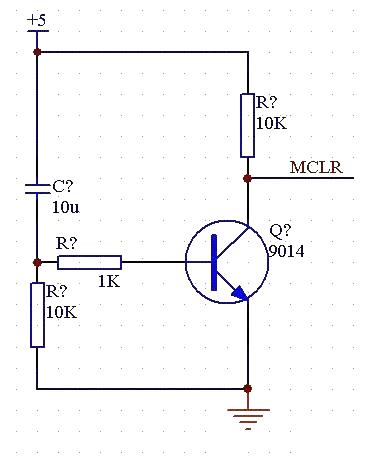 pic series microcontroller reset circuit