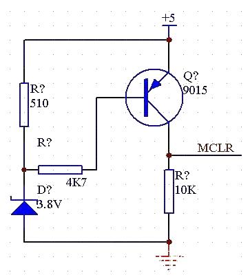 pic series microcontroller reset circuit