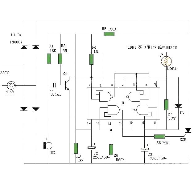 Creative voice controlled light circuit diagram