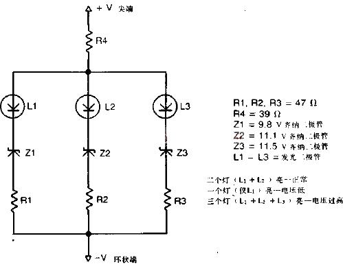 Solid State Battery Voltage Indicator Circuit