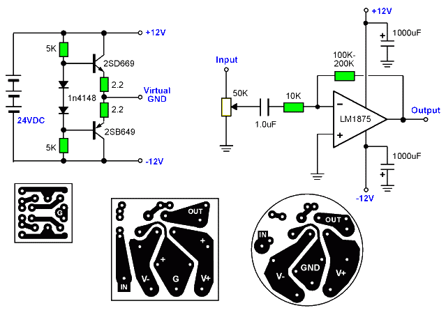 Single power supply to dual power supply circuit