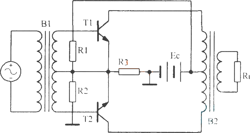 Biased push-pull power amplifier circuit