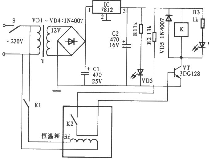 A RKC XTE-7000 temperature controller circuit diagram