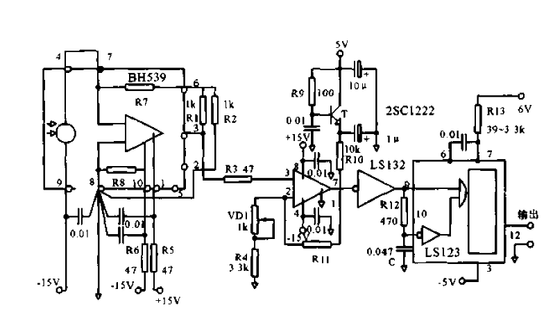 <strong>Reflection</strong> type<strong>Optical fiber sensor</strong> circuit.gif