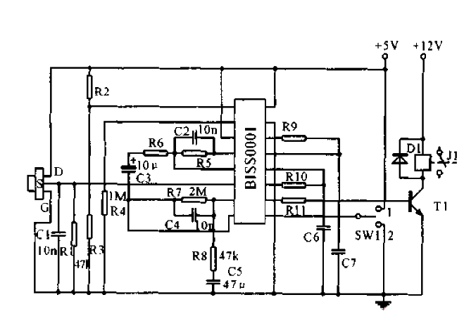 Infrared sensor signal processor application circuit