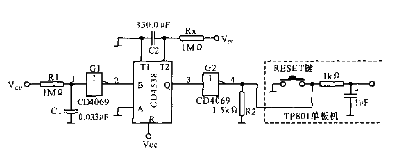 Single board computer automatic reset and start circuit