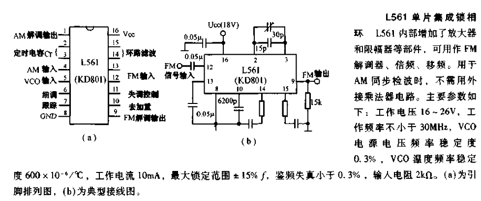 L561<strong>Monolithic Integration</strong>Phase Locked Loop<strong>Circuit Diagram</strong>.gif