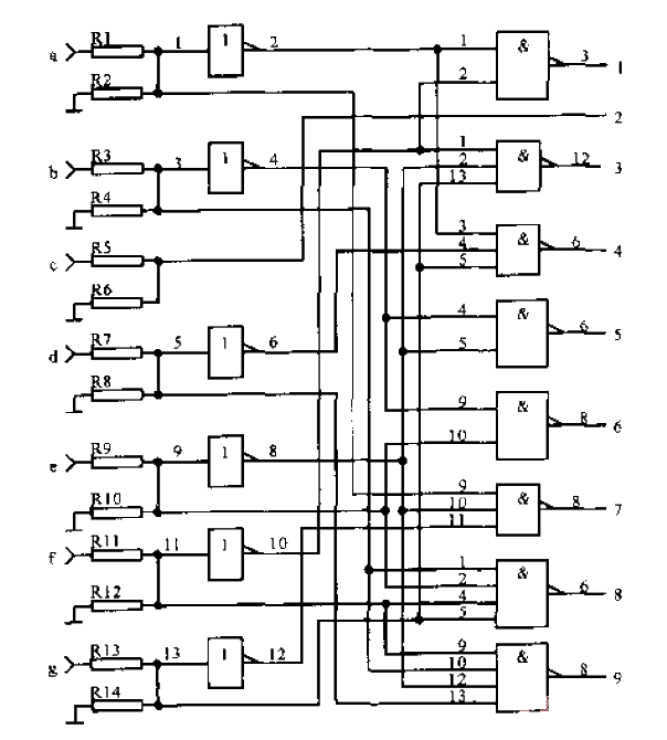 <strong>Circuit</strong> that converts segment display code into <strong>BCD</strong> code.gif